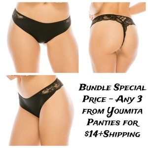 Youmita Lace and Microfiber Sexy Thong